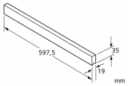 Krycí lišta kovová Siemens LZ 46070 s logem pro LI46630, 49630 nerez